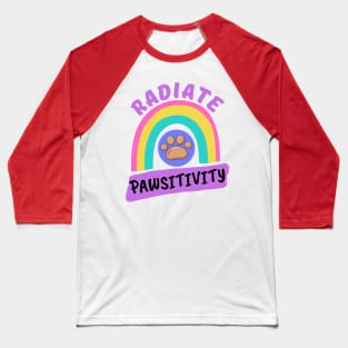 Radiate Pawsitivity Organic Rainbow aesthetic Baseball T-Shirt